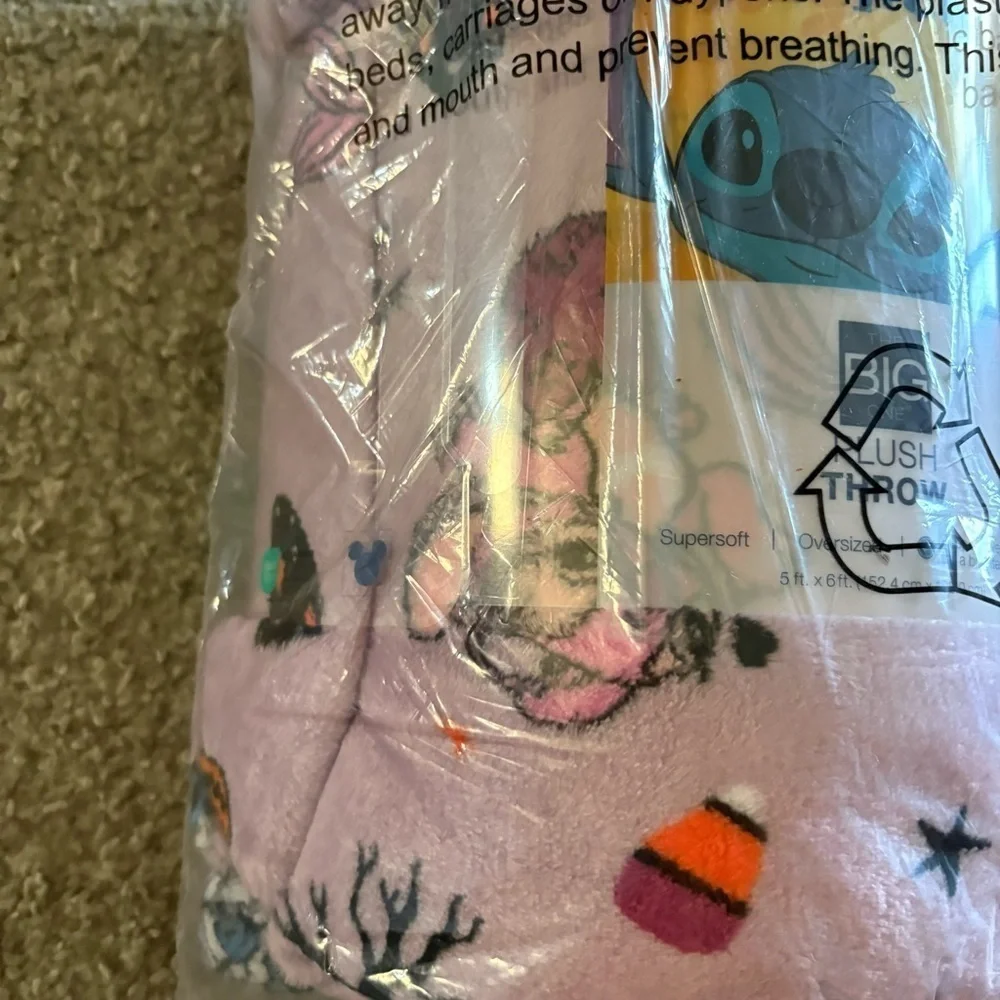 Disney Purple Halloween Blanket Stitch Design NEW Angel Trick or Treating